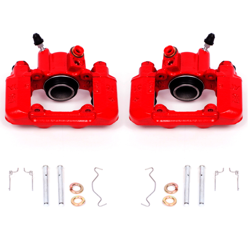 Pontiac Vibe Brake Calipers - Rear - PowerStop - High-Temp Powder Coated - Red - `03-`06