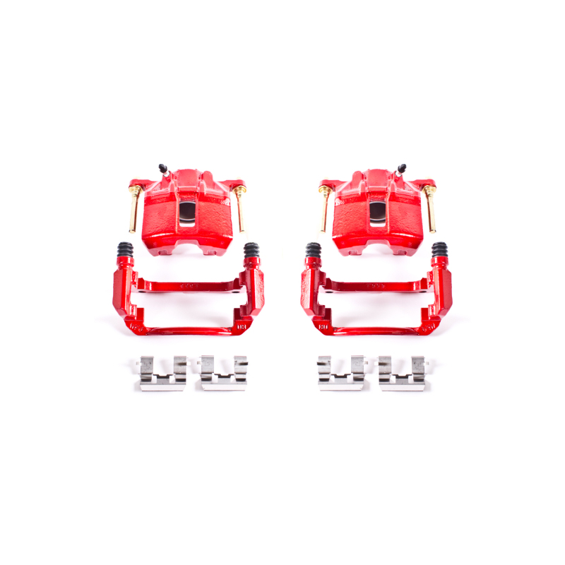 Honda Accord Brake Calipers (2) - Front - PowerStop - Powder Coated - Red - `03-`07