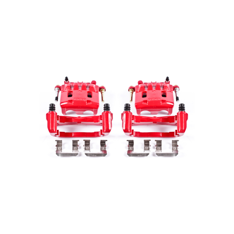 Subaru XV Crosstrek Brake Calipers - Front - PowerStop - High-Temp Powder Coated - Red - `16-`17