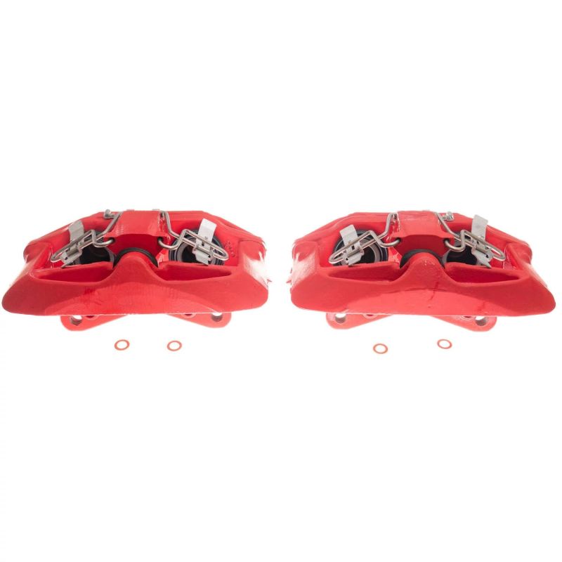 Audi A6 Brake Calipers - Front - PowerStop - Powder Coated - Red - `03-`04