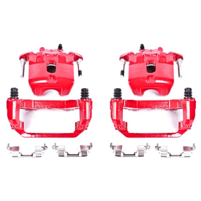 Nissan Maxima Brake Calipers - Front - PowerStop - High-Temp Powder Coated - Red - `03-`07