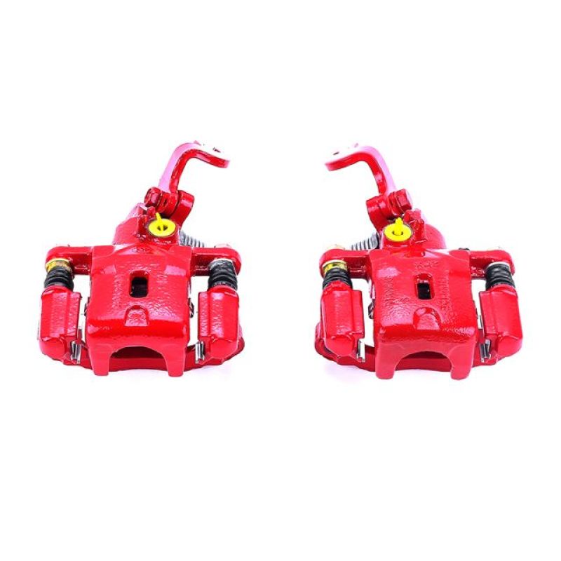 Hyundai Elantra Brake Calipers - Rear - PowerStop - Powder Coated - Red - `01-`05