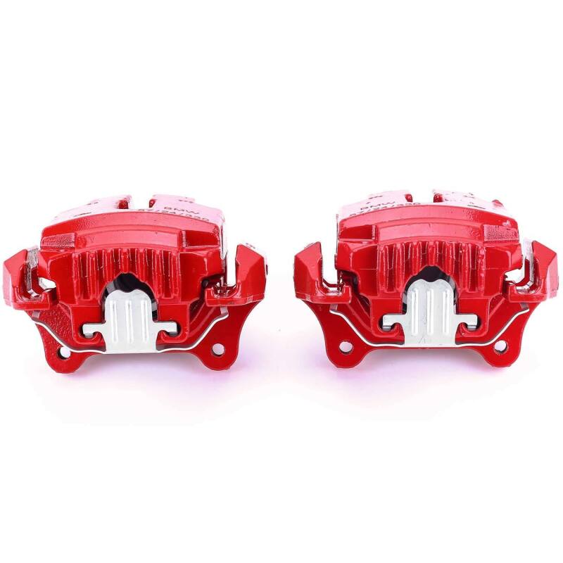 BMW 3 Series Brake Calipers - Front - PowerStop - Floating Caliper with Bracket - Red - 2006
