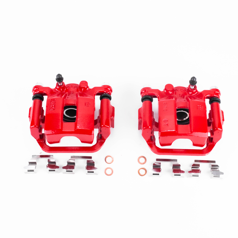 Nissan Rogue Brake Calipers - Rear - PowerStop - Powder Coated - Red - `08-`13