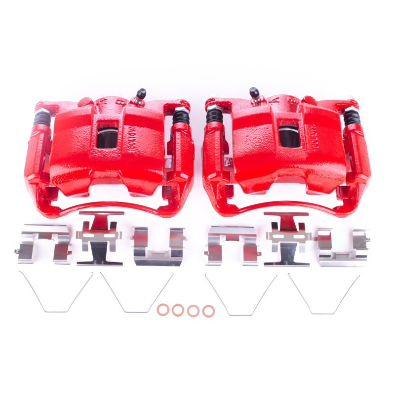 Acura CSX Brake Calipers - Front - PowerStop - Powder Coated - Red - `06-`11