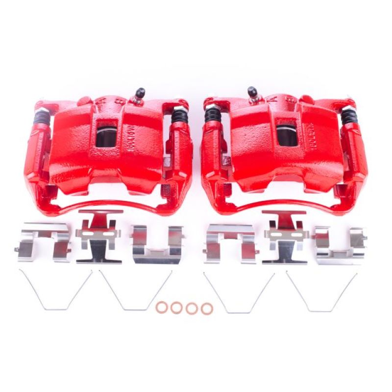 Acura CSX Brake Calipers - Front - PowerStop - Powder Coated - Red - `06-`11