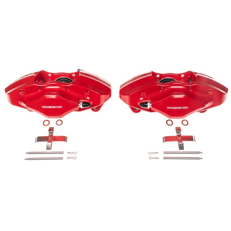Subaru WRX STI Performance Brake Caliper - Rear - PowerStop - Red Powder Coated - Red - `13-`17