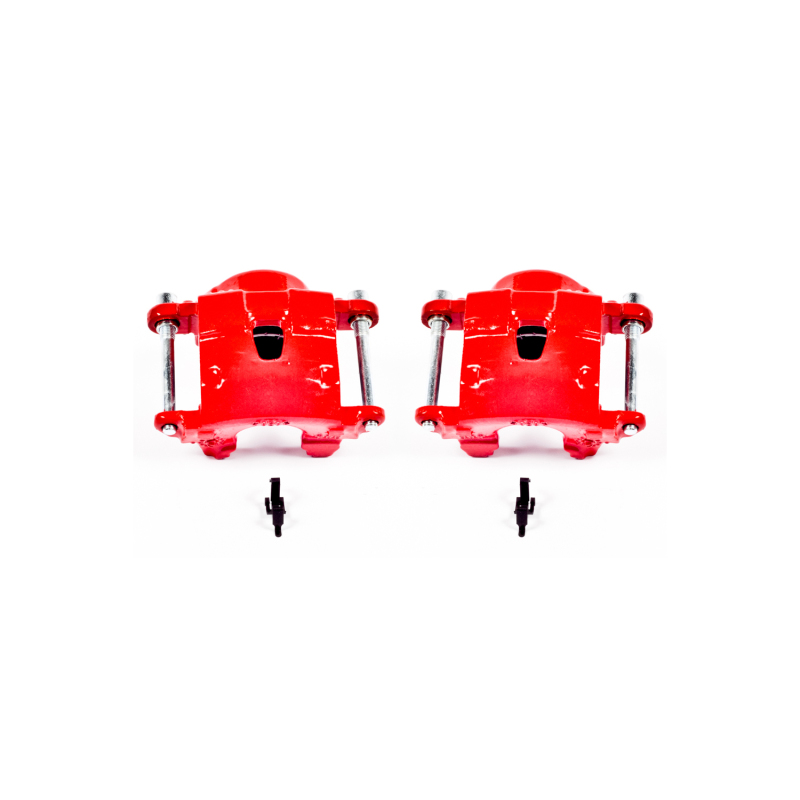 GMC Sonoma Brake Calipers (2) - Front - PowerStop - High-Temp Red Powder Coated - Red - `91-`03
