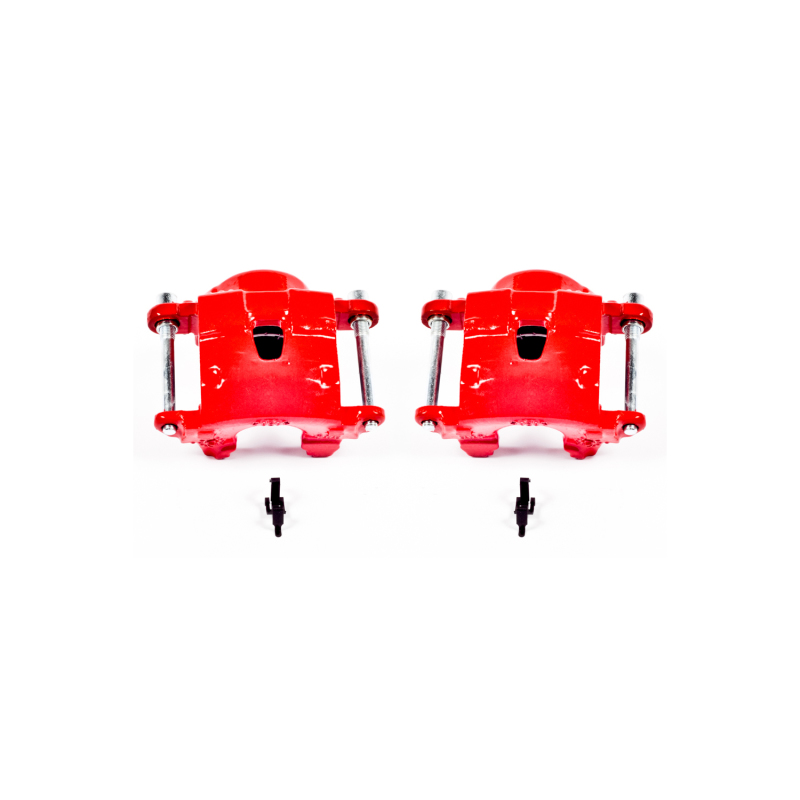 GMC Sonoma Brake Calipers (2) - Front - PowerStop - High-Temp Red Powder Coated - Red - `91-`03