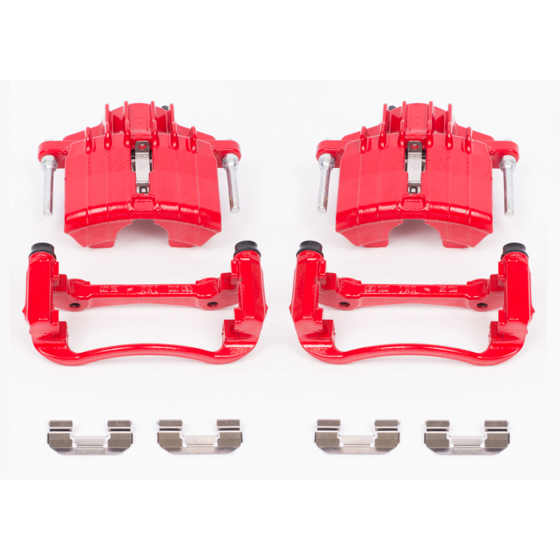 Chevrolet Classic Brake Calipers - Front - PowerStop - Powder Coated - Red - `04-`05