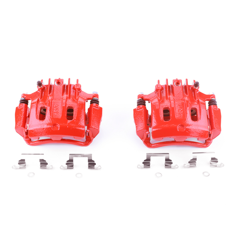 Ford Excursion Brake Calipers - Rear - PowerStop - High-Temp Powder Coated - Red - `00-`05