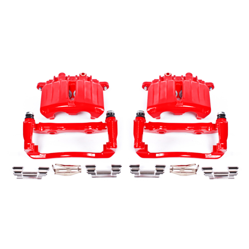Cadillac Escalade Brake Calipers - Rear - PowerStop - Powder Coated - Red - `02-`06