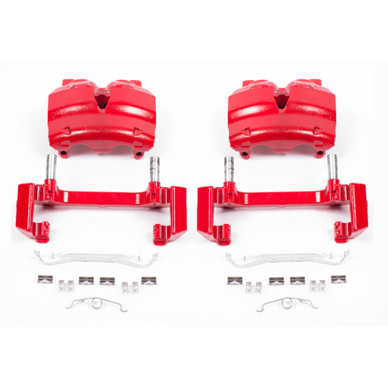 Ford Expedition Brake Calipers - Front - PowerStop - Powder Coated - Red - `03-`06
