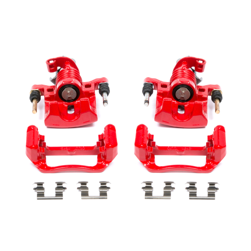 Pontiac Grand Prix Brake Calipers - Rear - PowerStop - Powder Coated - Red - `04-`05