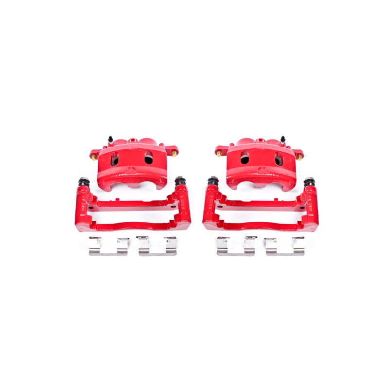 Cadillac Escalade Brake Caliper Set - Front - PowerStop - Floating Caliper with Bracket - Red - `07-`08