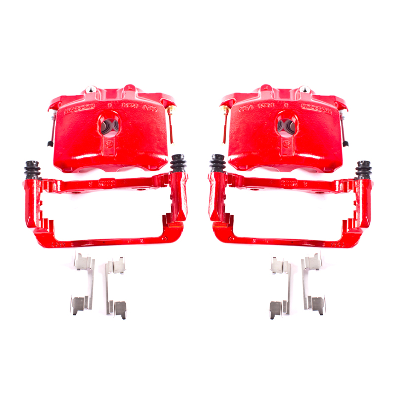 Cadillac Escalade Brake Calipers - Rear - PowerStop - Powder Coated - Red - `03-`06