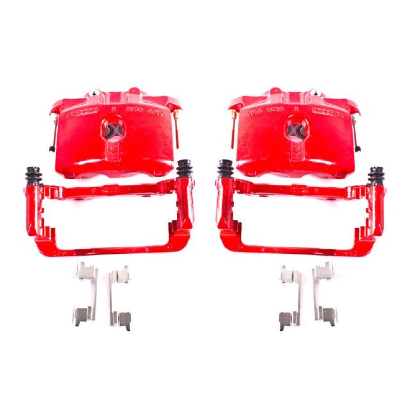 Cadillac Escalade Brake Calipers - Rear - PowerStop - Powder Coated - Red - `03-`06