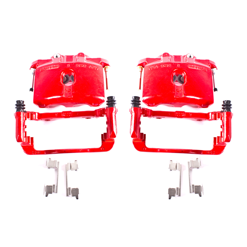 Cadillac Escalade Brake Calipers - Rear - PowerStop - Powder Coated - Red - `03-`06