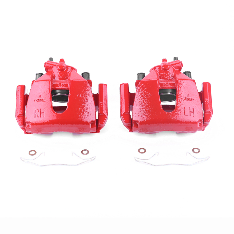 Ford Focus Brake Calipers - Front - PowerStop - Powder Coated - Red - `05-`07
