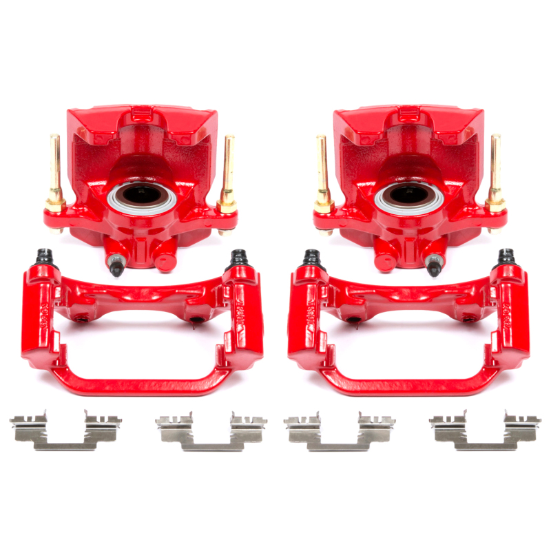 Cadillac Escalade Brake Calipers (2) - Rear - PowerStop - Powder Coated - Red - `07-`16