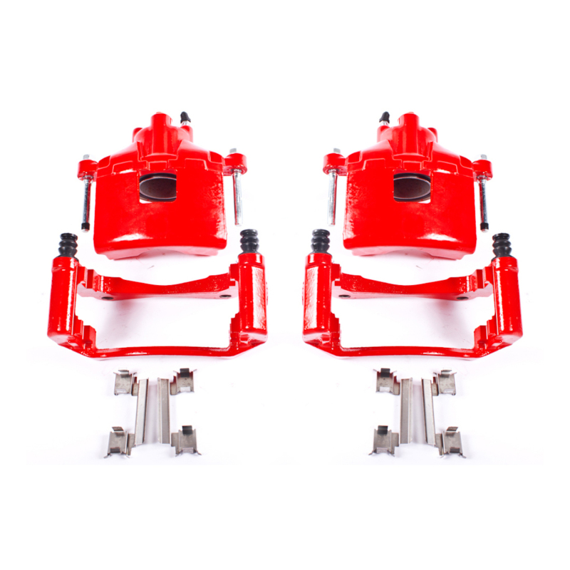 Pontiac Grand Prix Brake Calipers - Front - PowerStop - Powder Coated - Red - 2004