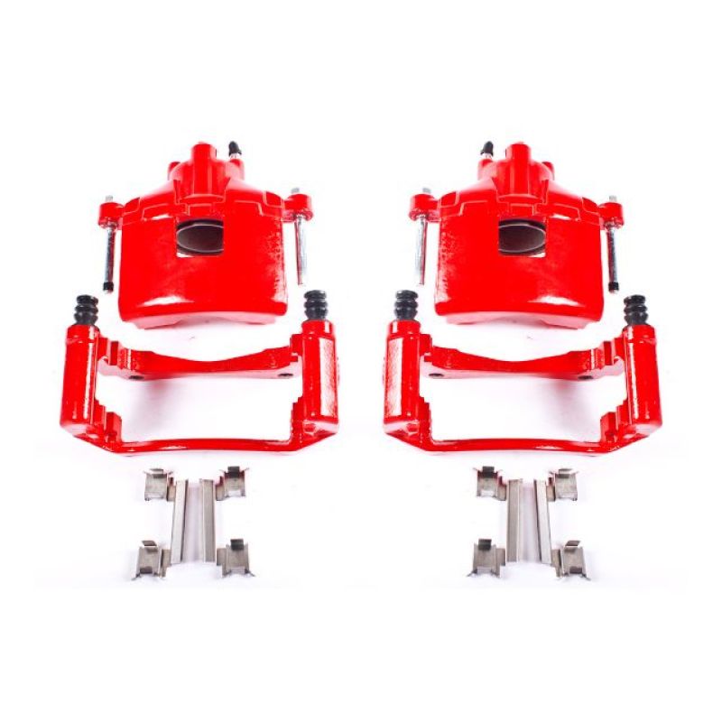 Pontiac Grand Prix Brake Calipers - Front - PowerStop - Powder Coated - Red - 2004