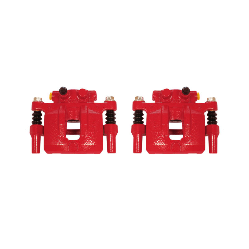 Chrysler 200 Brake Calipers - Rear - PowerStop - High-Temp Red Powder Coated, Floating Caliper with Bracket - Red - `11-`14