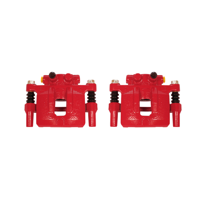 Chrysler 200 Brake Calipers - Rear - PowerStop - High-Temp Red Powder Coated, Floating Caliper with Bracket - Red - `11-`14