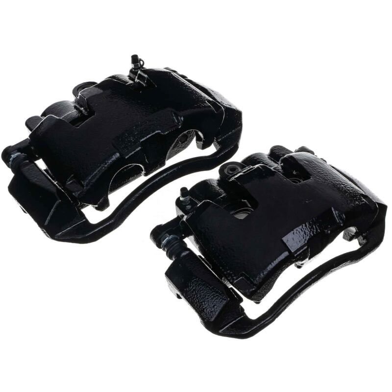 Ram 1500 Brake Calipers - Front - PowerStop - High-Temp EPDM Rubber Boots + Black Powder Coated - Black - `11-`18