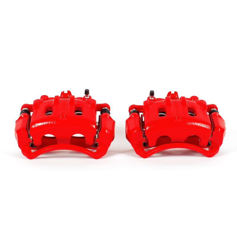 Chevrolet Captiva Sport Brake Calipers (2) - Front - PowerStop - Powder Coated - Red - `12-`15