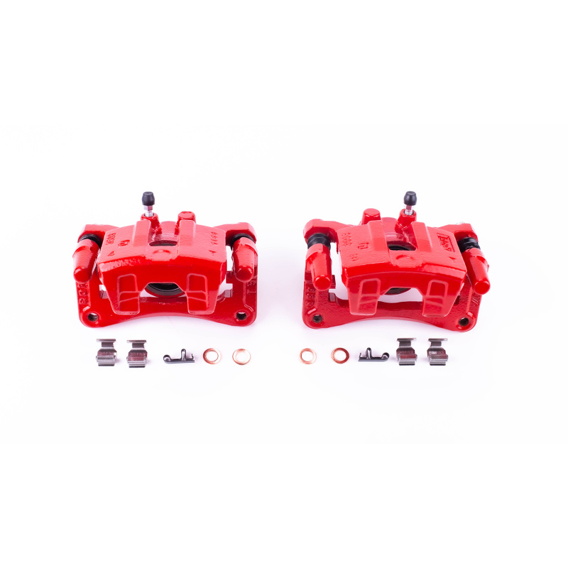 Chrysler 200 Brake Calipers - Rear - PowerStop - Performance Caliper Set with Brackets - Red - `11-`14