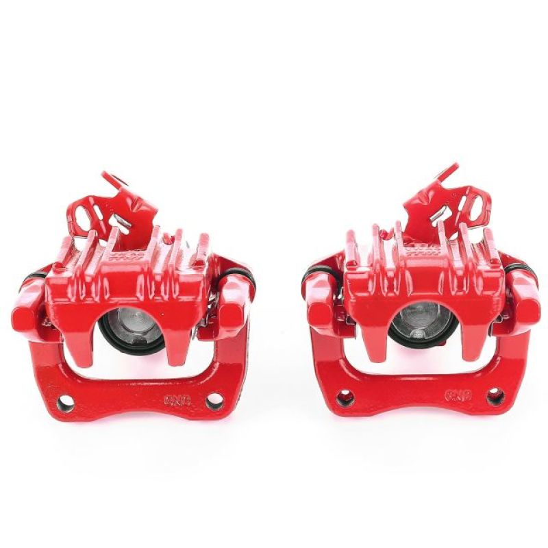 Audi A3 Brake Calipers - Rear - PowerStop - Powder Coated - Red - `10-`13