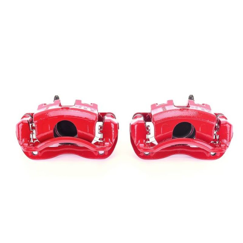 Hyundai Accent Brake Calipers - Front - PowerStop - High-Temp Powder Coated - Red - `12-`17