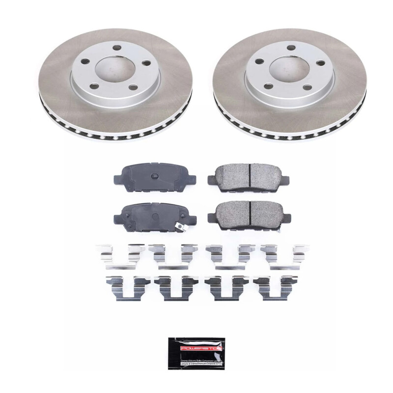 Nissan Maxima Brake Kit - Rear - PowerStop - Semi-Coated Rotors + Z17 Evolution Plus Ceramic Pads - `09-`14