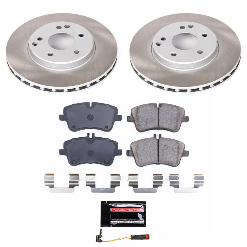Mercedes-Benz C240 Brake Kit - Front - PowerStop - Semi-Coated Rotors + Z17 Evolution Plus Ceramic Pads - `01-`05