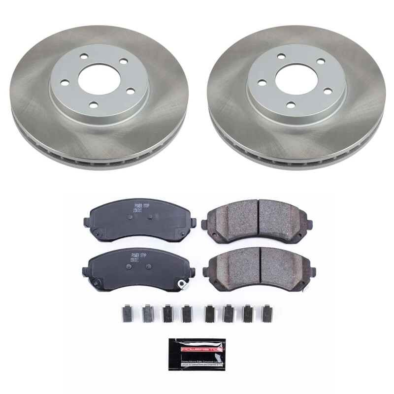 Pontiac Montana Brake Kit - Front - PowerStop - Semi-Coated Rotors + Z17 Evolution Plus Low-Dust Ceramic Pads - `02-`04 Pontiac Montana Brake Kit - Front - PowerStop - Semi-Coated Rotors + Z17 Evolution Plus Low-Dust Ceramic Pads - `02-`04