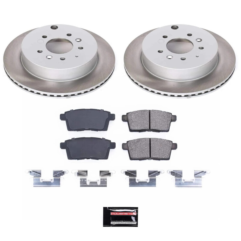 Mazda CX-7 Brake Kit - Rear - PowerStop - Semi-Coated Rotors + Z17 Evolution Plus Ceramic Pads - `07-`12