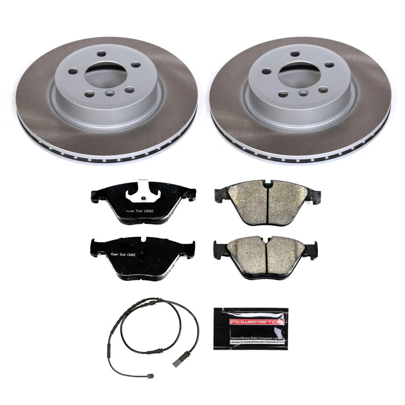 BMW 528i xDrive Brake Kit - Front - PowerStop - Semi-Coated Rotors + Z17 Evolution Plus Low-Dust Ceramic Pads - `12-`16