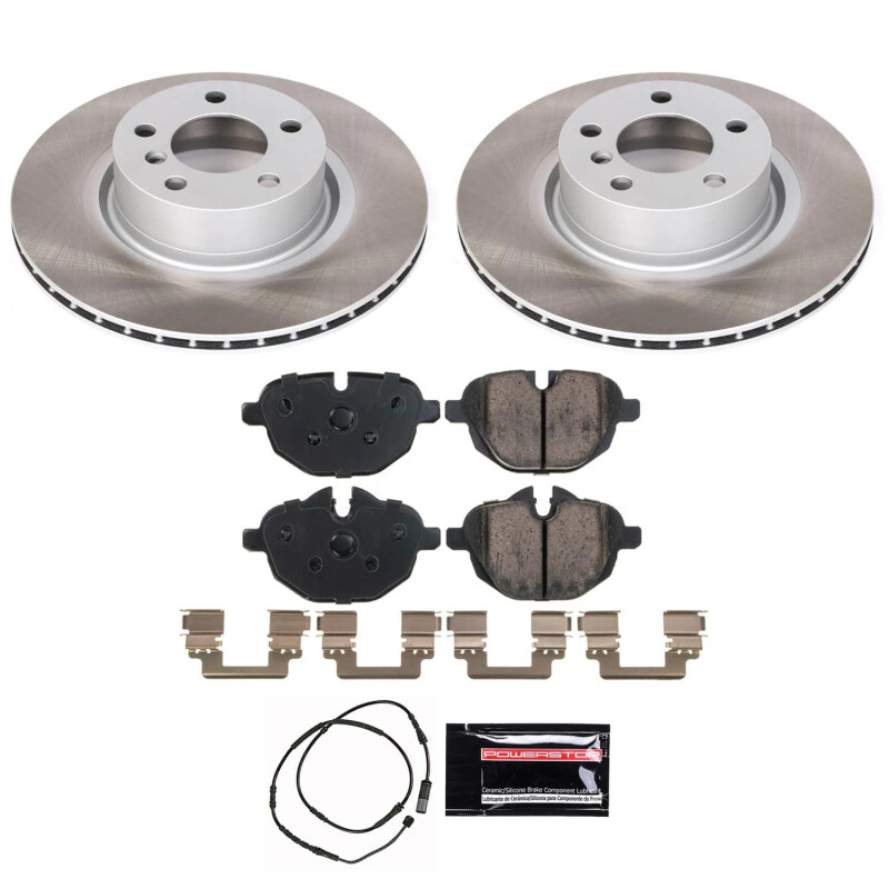 BMW X4 Brake Kit - Rear - PowerStop - Semi-Coated Rotors + Z17 Evolution Plus Low-Dust Ceramic Pads - `15-`18