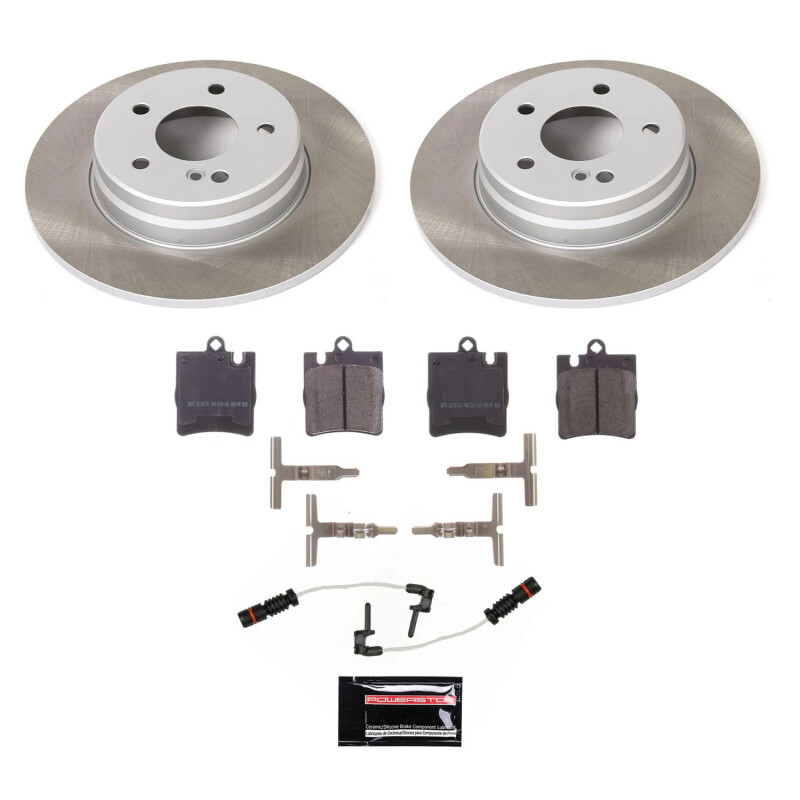 Mercedes-Benz E430 Brake Kit - Rear - PowerStop - Semi-Coated Rotors + Z17 Evolution Plus Ceramic Pads - `98-`00