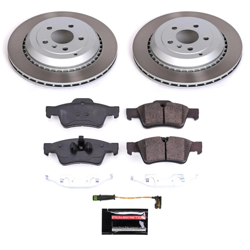 Mercedes-Benz R500 Brake Kit - Rear - PowerStop - Semi-Coated Rotors + Z17 Evolution Plus Low-Dust Ceramic Pads - Silver - `06-`07