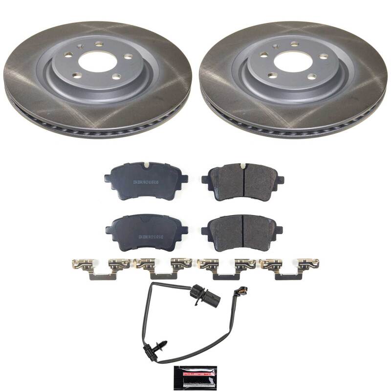 Audi A4 Allroad Brake Kit - Rear - PowerStop - Semi-Coated Rotors + Z17 Evolution Plus Low-Dust Ceramic Pads - `20-`25