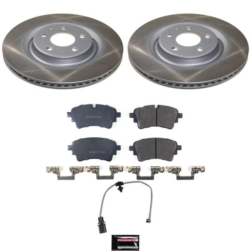 Audi A6 Allroad Brake Kit - Rear - PowerStop - Semi-Coated Rotors + Z17 Evolution Plus Ceramic Pads - `20-`25