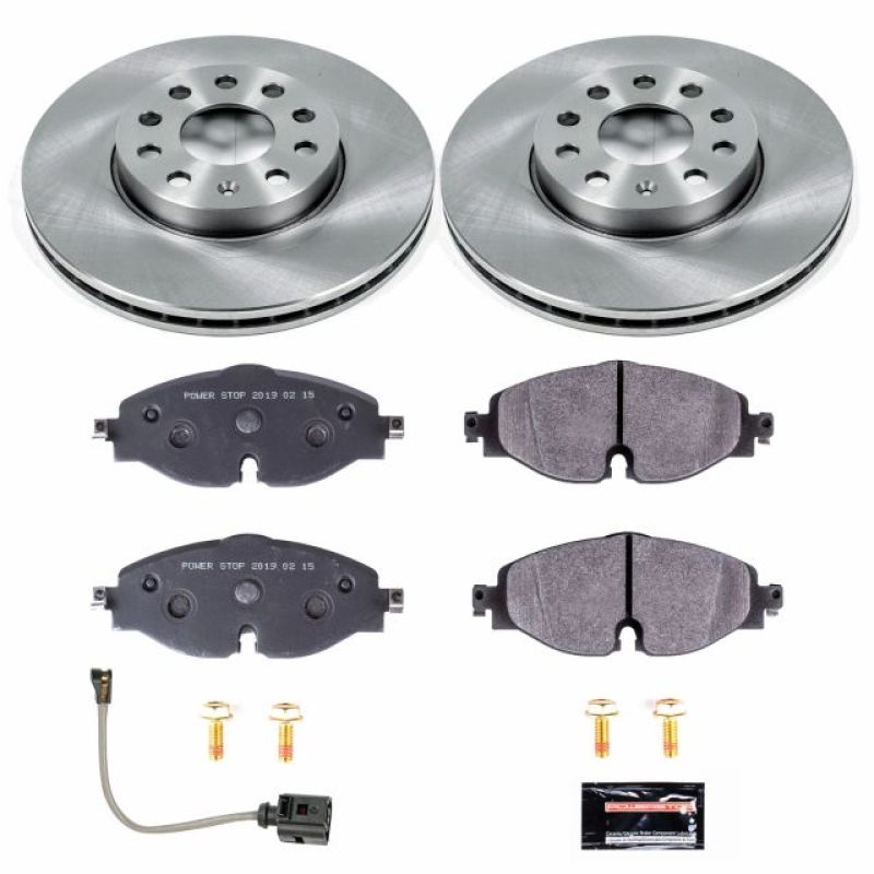 Audi A3 Brake Kit - Front - PowerStop - Track Day Spec Pads + Autospecialty Rotors - `15-`18