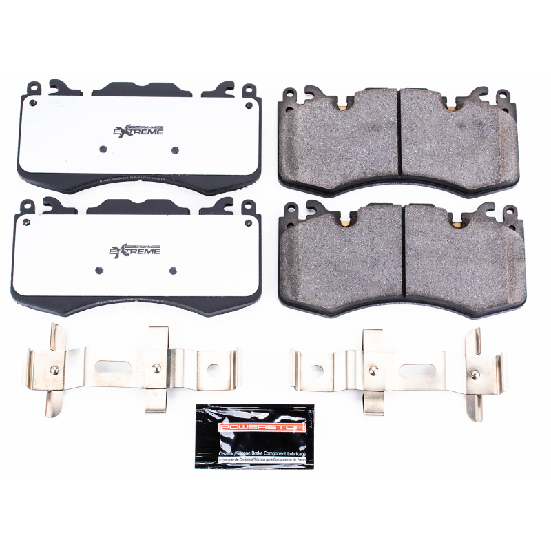 Land Rover Range Rover Brake Pads - Front - PowerStop - Z36 Truck & Tow Carbon-Fiber Ceramic (with stainless-steel hardware and ceramic lubricant) - `10-`17