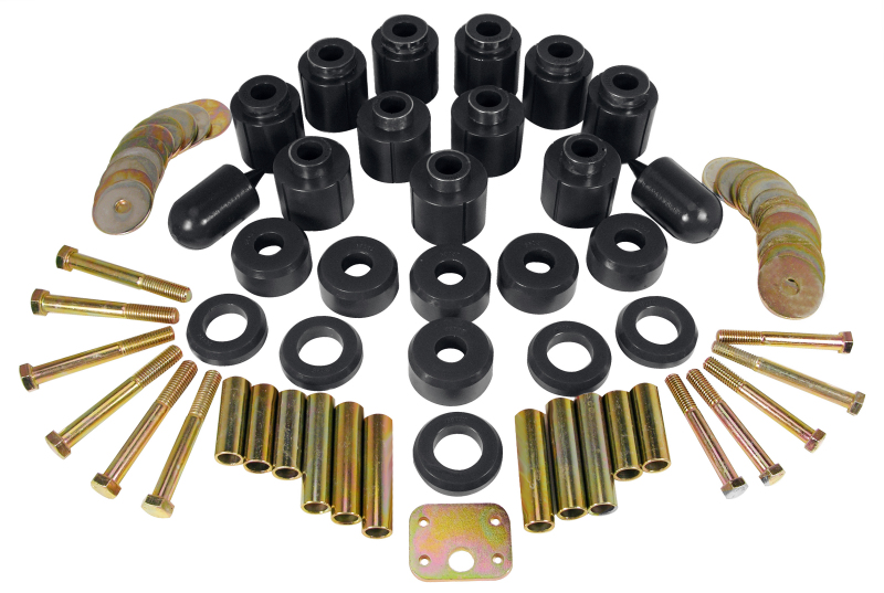 Jeep TJ Suspension Lift Kit - Prothane - 1in Lift Body Mount Kit - Black - `97-`01