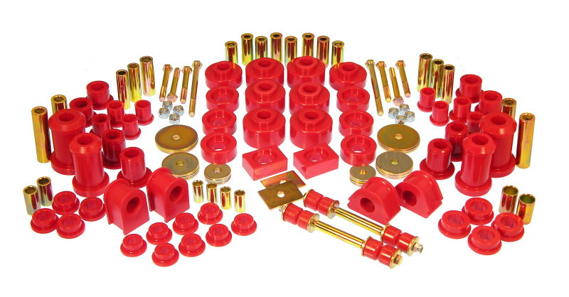 Ford F250LD Suspension Bushing Kit - Prothane - Total Kit - Red - `97-`03