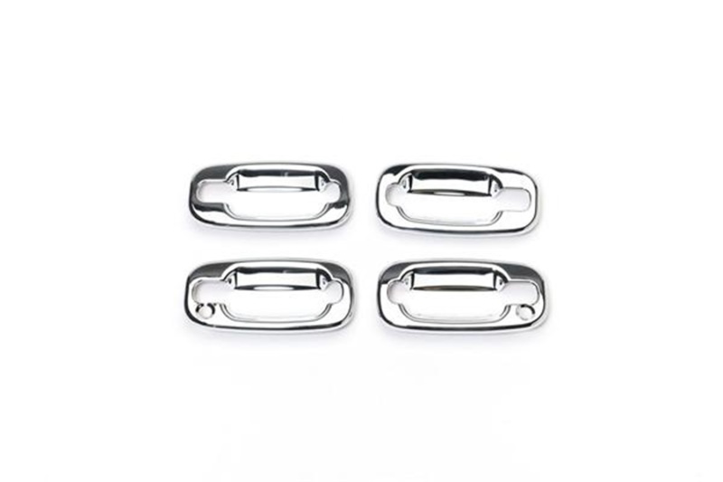 Cadillac ESV Door Handle Covers - Front + Rear - Putco - Outer Ring (w/ Passenger Keyhole) - Chrome - `02-`06
