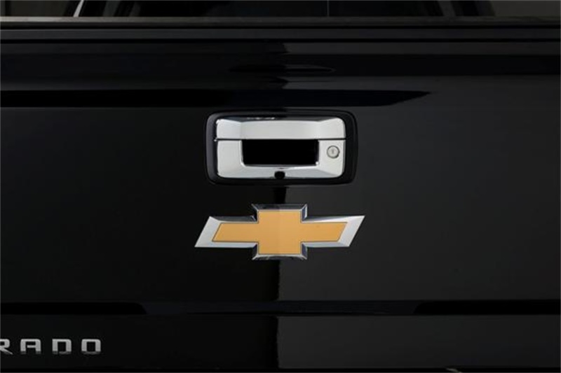 Chevrolet Silverado LD Tailgate Handle Covers - Putco - w/ Keyhole & Camera Opening - Chrome - `14-`18