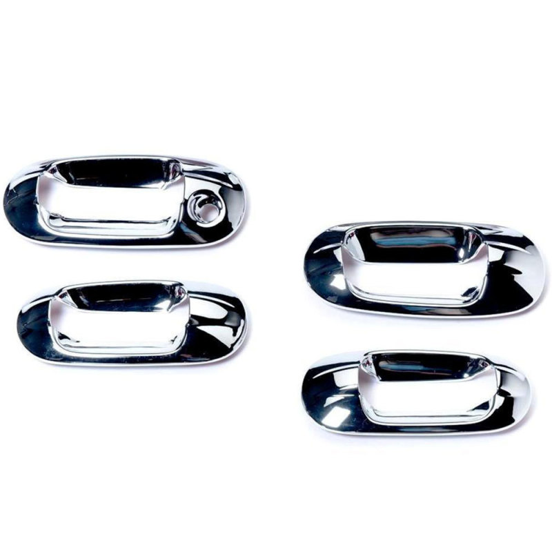Lincoln Navigator Door Handle Covers - Front + Rear - Putco - Outer Ring Only - Chrome - `03-`06